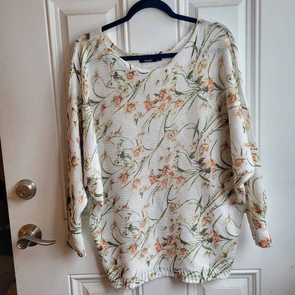 Italian Floral Knit Sweater